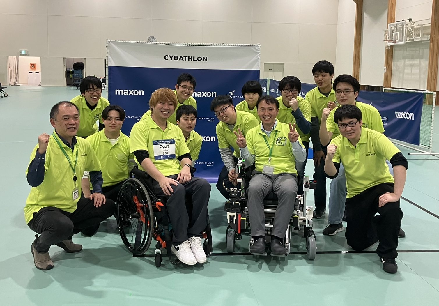 Cybathlon challenge 2024レース後Team OECUメンバーで。